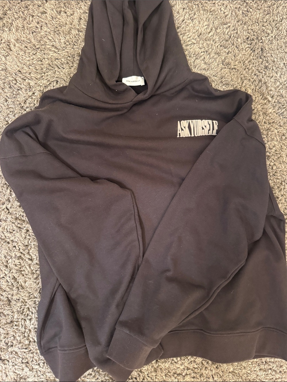 Men's Black Turtleneck Sweater with Subtle Logo